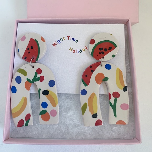 Jewelry - Night time Holiday Fruit Earrings